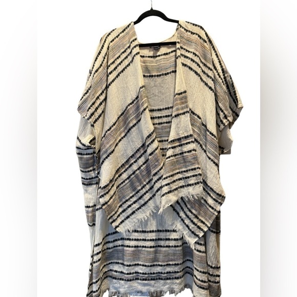American Eagle AE Long Midi Kimono Cotton Blend Southwestern Fringe Women's O/S - Picture 1 of 12